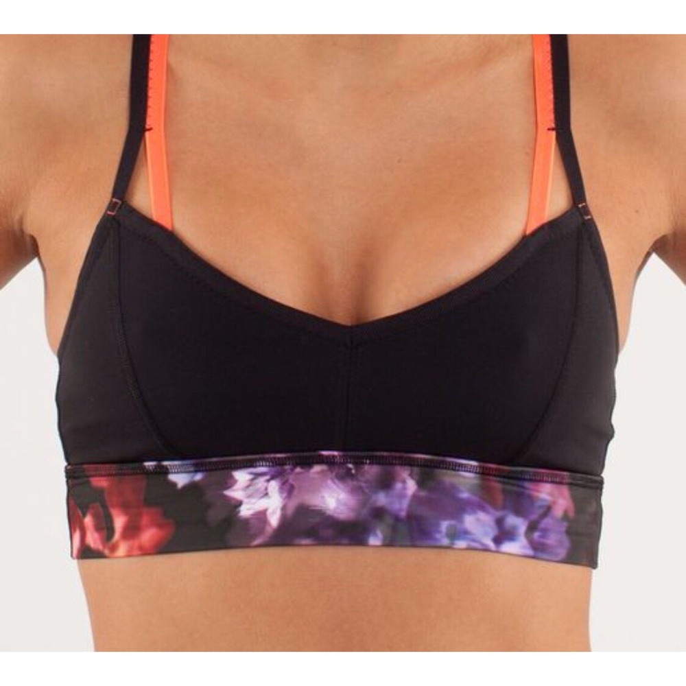 Lululemon Flip Your Dog Bra Size 2 Spring Has Sprung Floral RARE HTF with cups